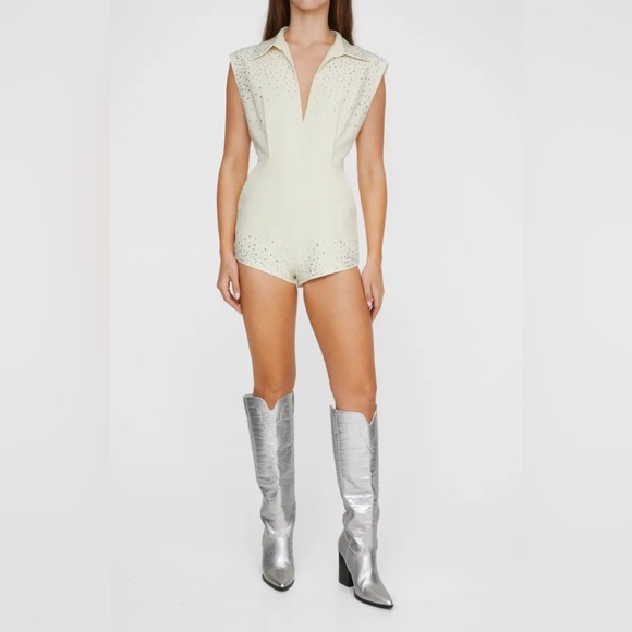 NASTY GAL Hotfix Festival Diamante Romper 2 - Picture 3 of 8